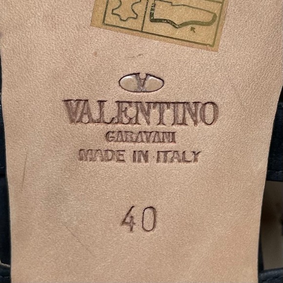 Valentino Black Suede Cutout Lace-Up Booties 40 10 - Picture 7 of 7